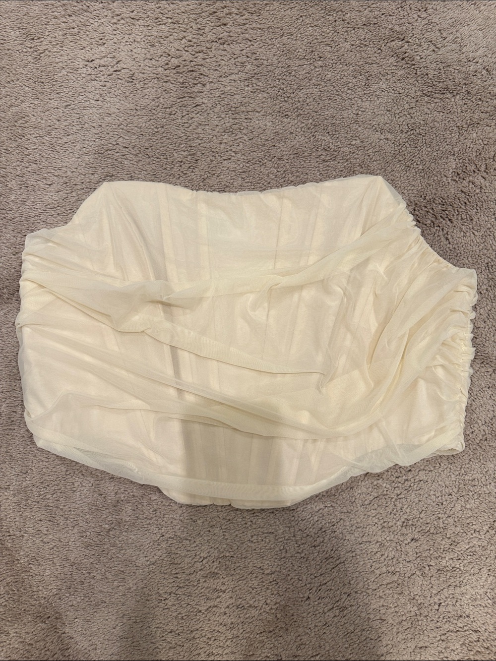 Strapless Ruched corset - Cream - Picture 2 of 3